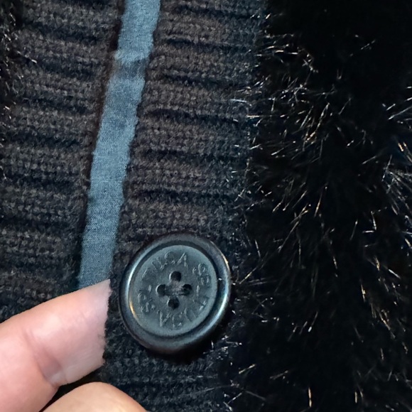 Vintage Split Black Bunny fur Coat - Picture 5 of 12